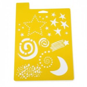 Delta Celestial Stencils New Star & Moon Reusable Plastic Space Craft Art Sheets